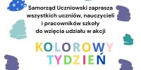 Plakat ze szczegółami dotyczący Kolorowego Tygodnia